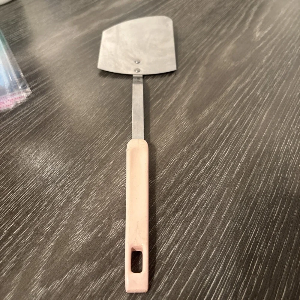 Black Handle Stainless Angled Spatula USA MCM Vtg Sharpcutter by Royal